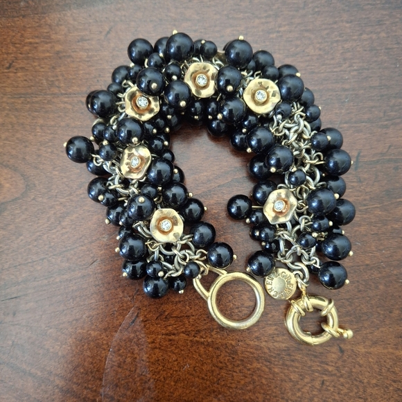 Y2K J. Crew Baubles, Beads, Rhinestones Cluster Bracelet. - Picture 4 of 10